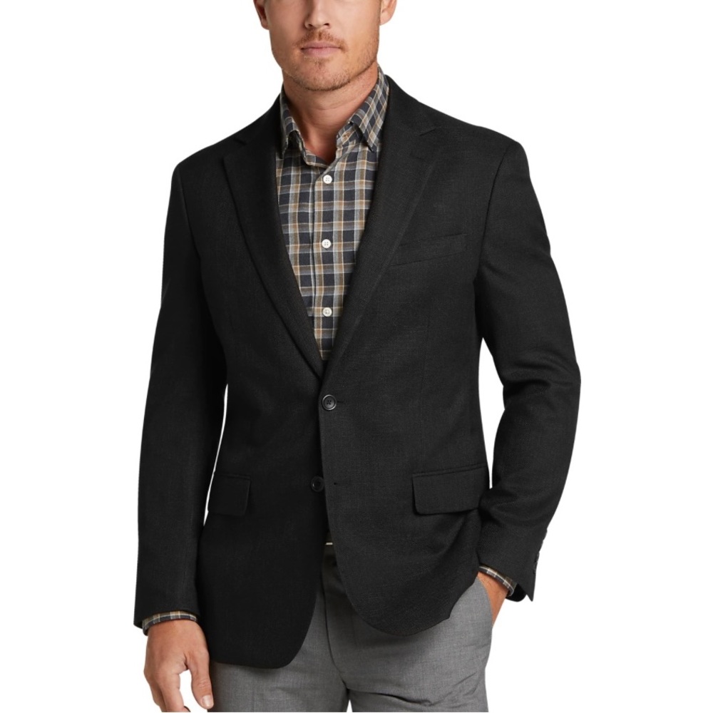 Men’s Black Blazer Like New Perfect condition 100%wool Sports Coat